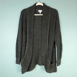 Market & Spruce Tabatha Waffle Knit Cotton Blend Cocoon Cardigan Size L BNWT